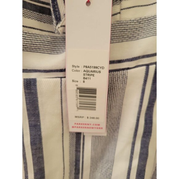 Parker Bahama Aquarius Stripe Off the Shoulder Dress size 8 NWT - Picture 4 of 5